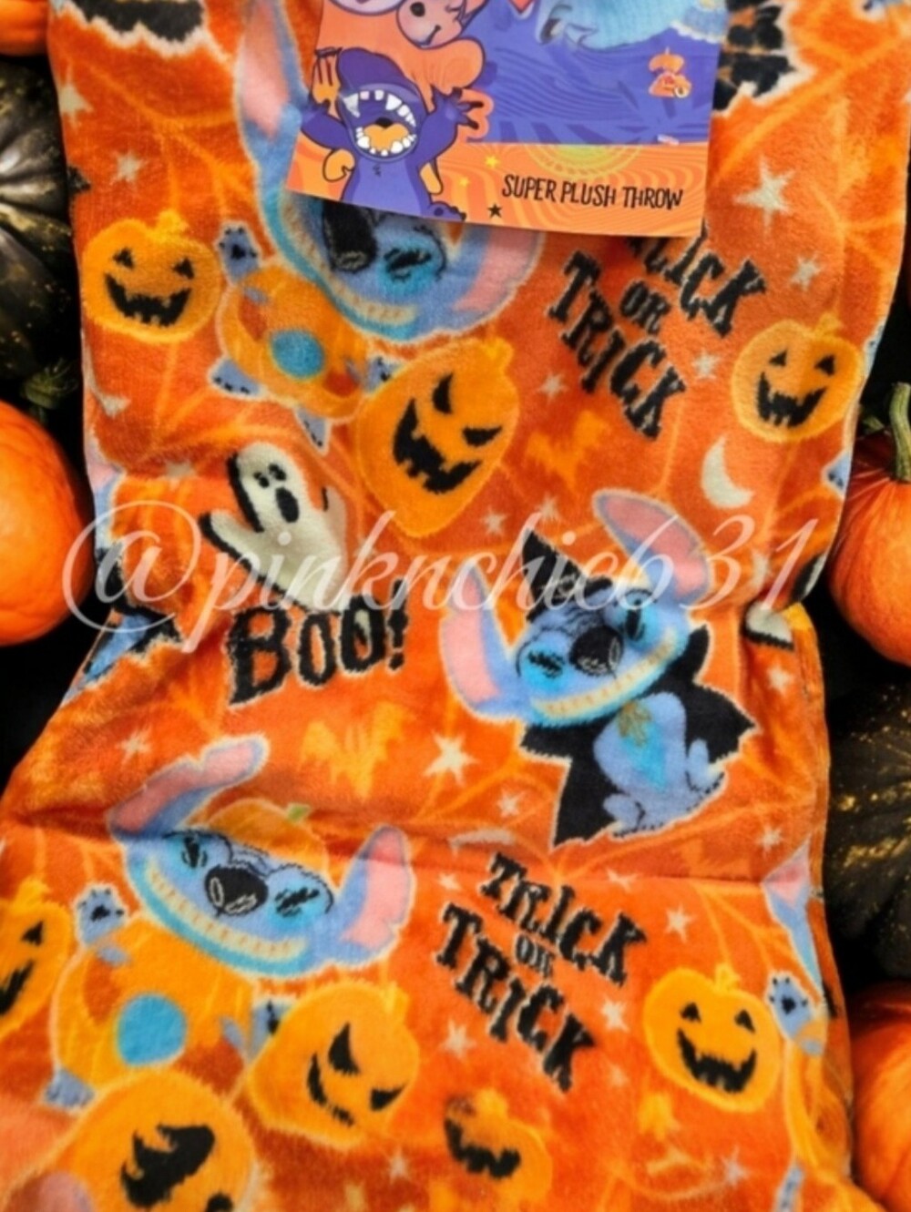 Disney Lilo and Stitch Super Plush Throw Halloween Blanket 50 x 70